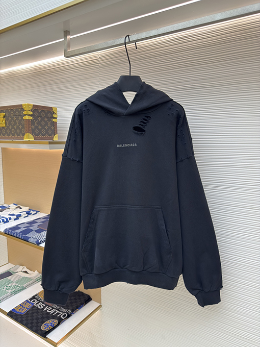 バレンシアガ Balenciaga ホットドリル穴フード付きパーカー