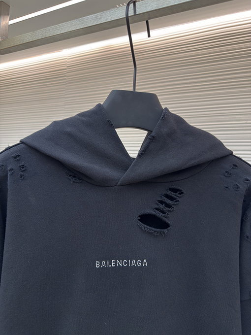 バレンシアガ Balenciaga ホットドリル穴フード付きパーカー
