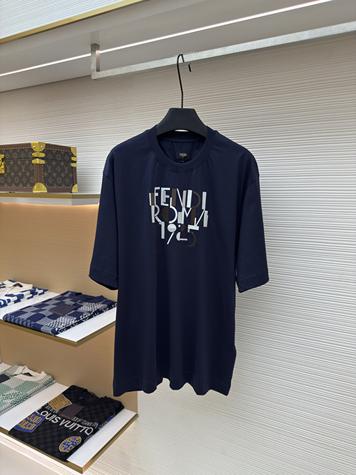 フェンディ FENDI Roma 1925 アルファベットプリント刺繍半袖Tシャツ