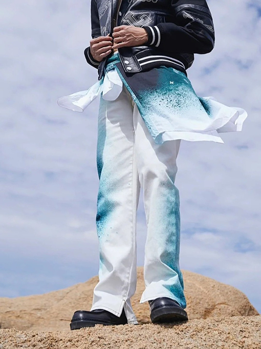 ルイヴィトンスーパーコピー デジタルプリント水墨画パンツ