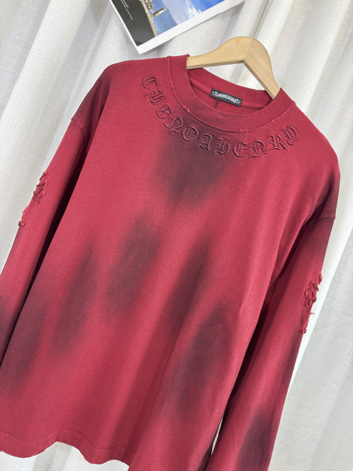 クロムハーツ 新しいファッションクロス布水洗いスプレー馬の長袖シャツ