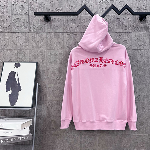 クロムハーツ ファッションクラシックサンスクリット文字ロゴ刺繍パーカー