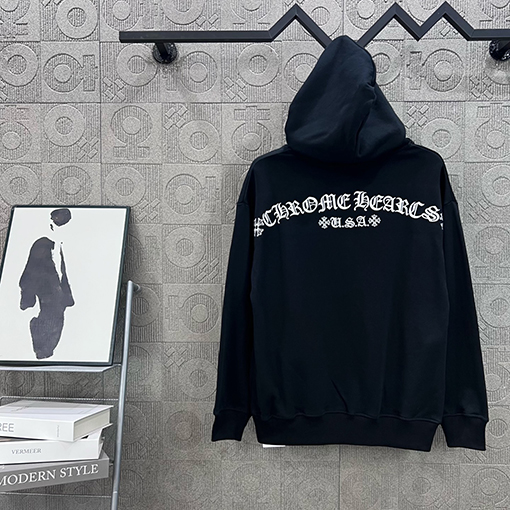 クロムハーツ ファッションクラシックサンスクリット文字ロゴ刺繍パーカー