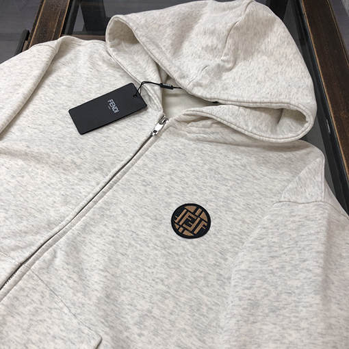フェンディ 新しいカップルフード付きジッパーパーカー