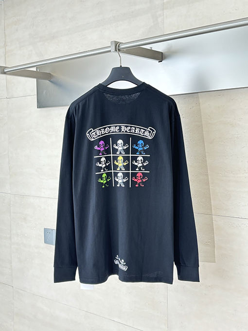 クロムハーツ foti スカルカラフルプリント長袖シャツ