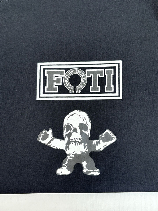 クロムハーツ foti スカルカラフルプリント長袖シャツ