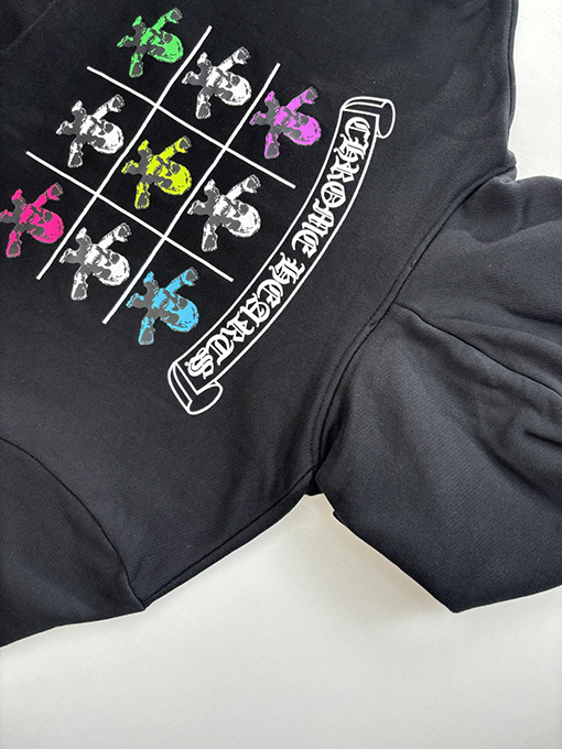 クロムハーツ 九宮格スカルフード付きジッパーパーカー