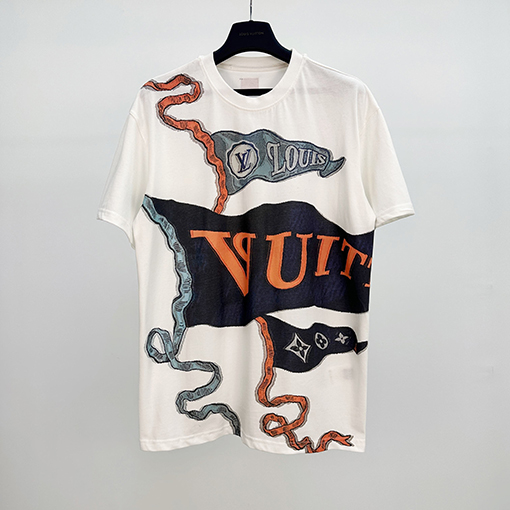 ルイヴィトン デジタルプリント半袖Tシャツ