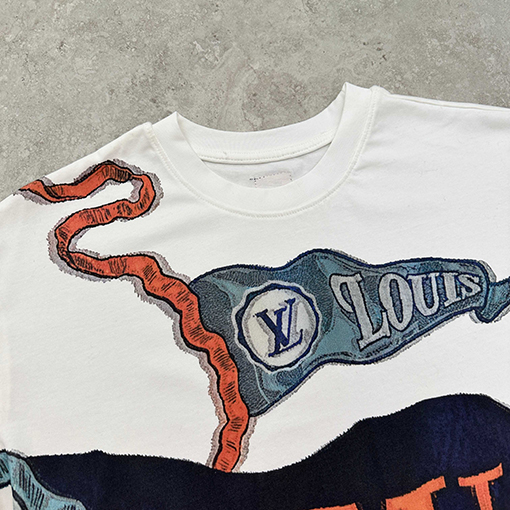 ルイヴィトン デジタルプリント半袖Tシャツ
