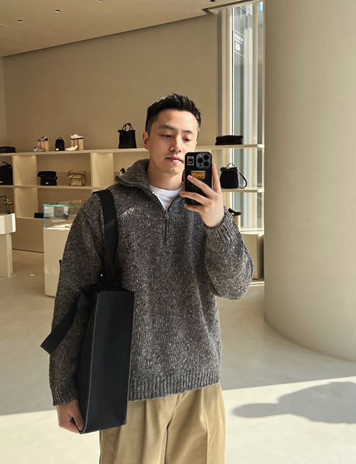 マルタンマルジェラ Maison Margiela ハーフジップニットセーター