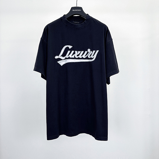 バレンシアガスーパーコピー Balenc1aga パッチワーク刺繍半袖Tシャツ