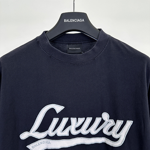 バレンシアガスーパーコピー Balenc1aga パッチワーク刺繍半袖Tシャツ