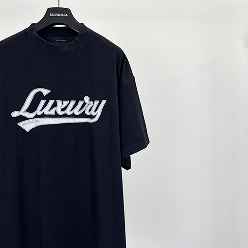 バレンシアガスーパーコピー Balenc1aga パッチワーク刺繍半袖Tシャツ