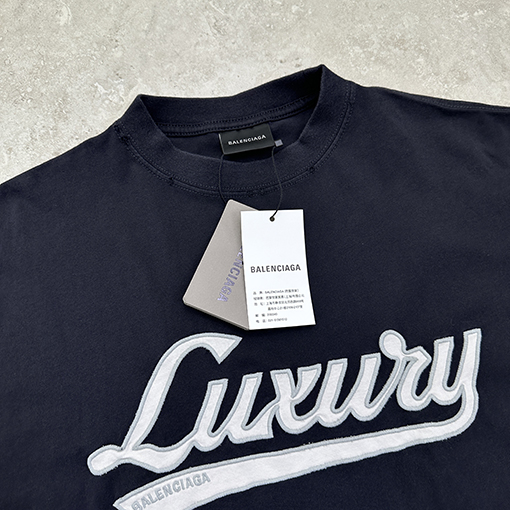 バレンシアガスーパーコピー Balenc1aga パッチワーク刺繍半袖Tシャツ