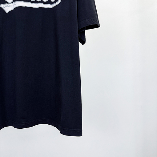 バレンシアガスーパーコピー Balenc1aga パッチワーク刺繍半袖Tシャツ