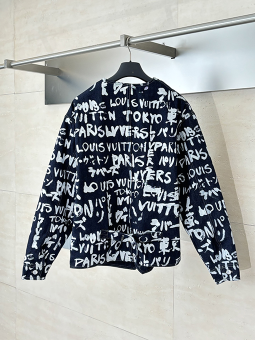 ルイヴィトン Nigo コラボレーションVネックグラフィティデニムジャケット