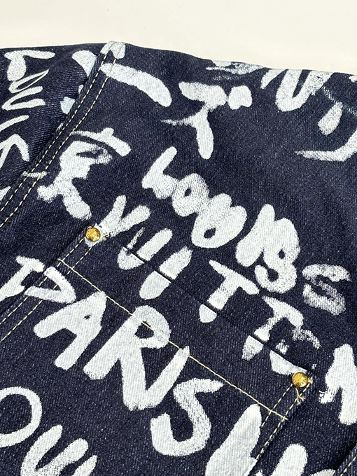ルイヴィトン Nigo コラボレーションVネックグラフィティデニムジャケット