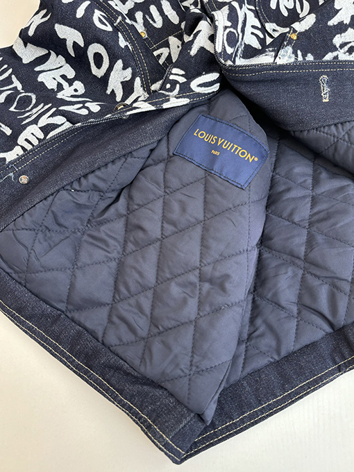 ルイヴィトン Nigo コラボレーションVネックグラフィティデニムジャケット