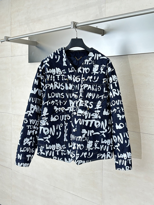 ルイヴィトン Nigo コラボレーションVネックグラフィティデニムジャケット