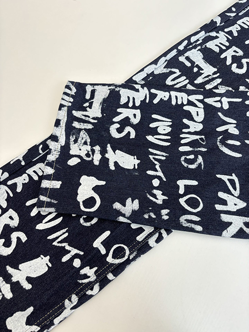 ルイヴィトン Nigo コラボレーショングラフィティデニムストレートレッグパンツ