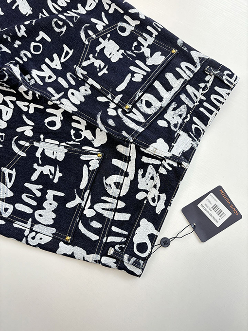 ルイヴィトン Nigo コラボレーショングラフィティデニムストレートレッグパンツ
