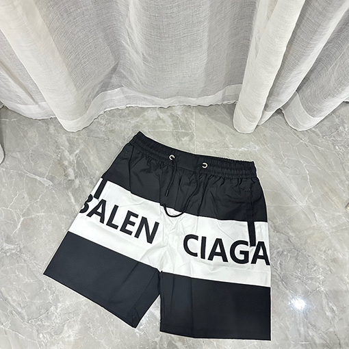 バレンシアガ Balenc1aga パネル付きカジュアルビーチショーツ