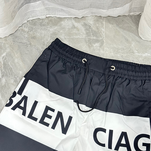 バレンシアガ Balenc1aga パネル付きカジュアルビーチショーツ