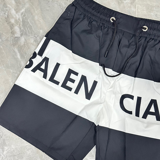 バレンシアガ Balenc1aga パネル付きカジュアルビーチショーツ