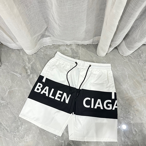 バレンシアガ Balenc1aga パネル付きカジュアルビーチショーツ