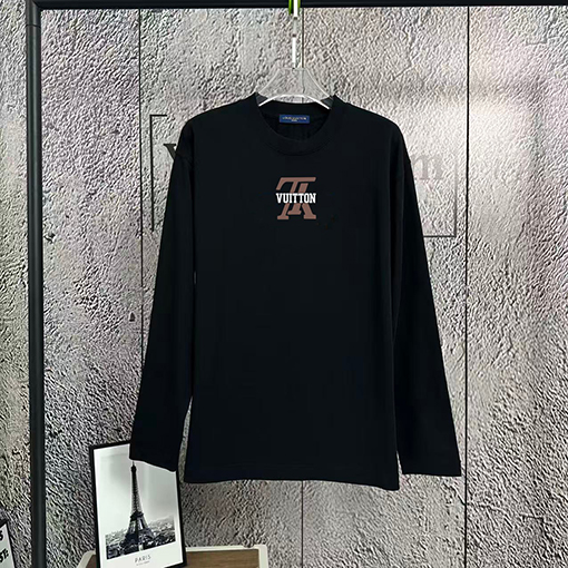 ルイヴィトン ファッションクラシックロゴプリント長袖シャツ