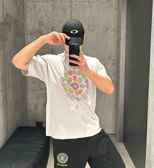 バレンシアガコピー Balenc1aga アートプリントヴィンテージ半袖Tシャツ