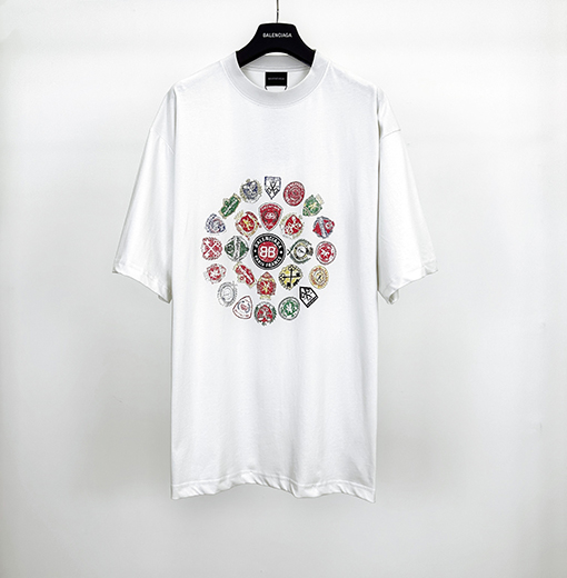 バレンシアガコピー Balenc1aga アートプリントヴィンテージ半袖Tシャツ