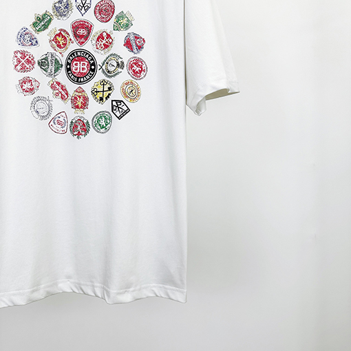 バレンシアガコピー Balenc1aga アートプリントヴィンテージ半袖Tシャツ