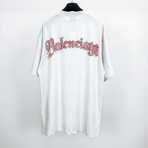 バレンシアガコピー Balenc1aga アートプリントヴィンテージ半袖Tシャツ