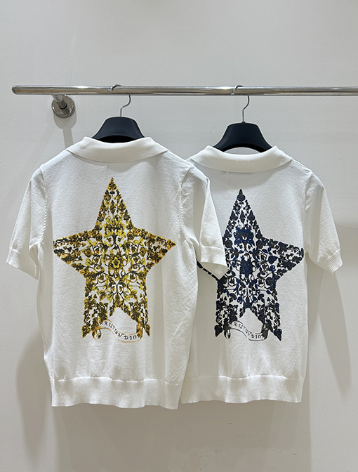 ディオールスーパーコピー リトルビー CD 刺繍プリント半袖Tシャツ