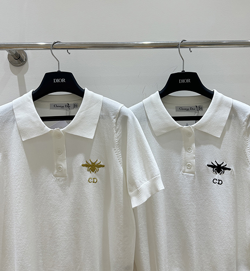 ディオールスーパーコピー リトルビー CD 刺繍プリント半袖Tシャツ