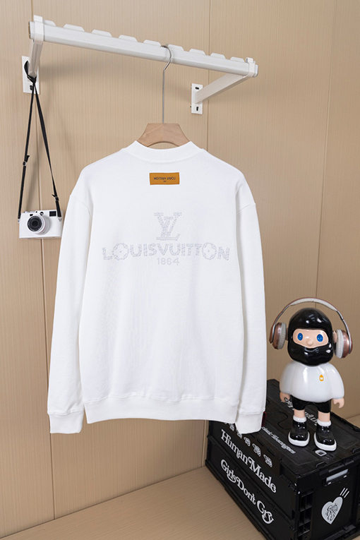 ルイヴィトン LV レタードスパンコールラインストーンロングスリーブ長袖シャツ