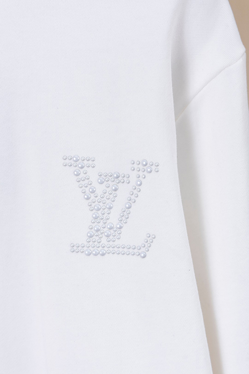 ルイヴィトン LV レタードスパンコールラインストーンロングスリーブ長袖シャツ