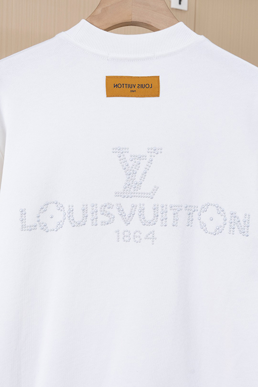 ルイヴィトン LV レタードスパンコールラインストーンロングスリーブ長袖シャツ