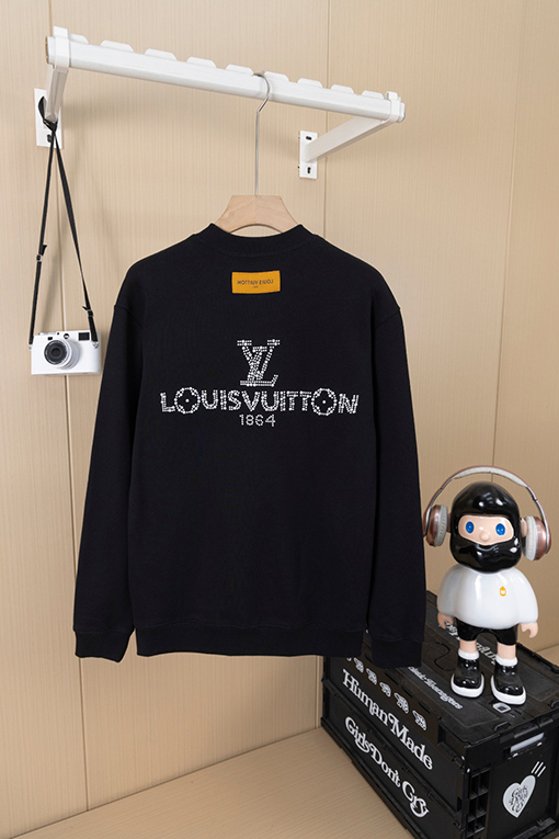 ルイヴィトン LV レタードスパンコールラインストーンロングスリーブ長袖シャツ
