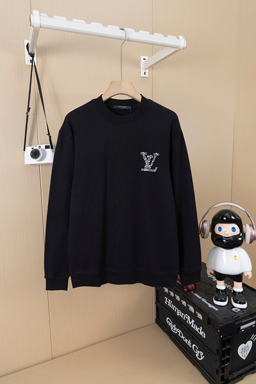ルイヴィトン LV レタードスパンコールラインストーンロングスリーブ長袖シャツ