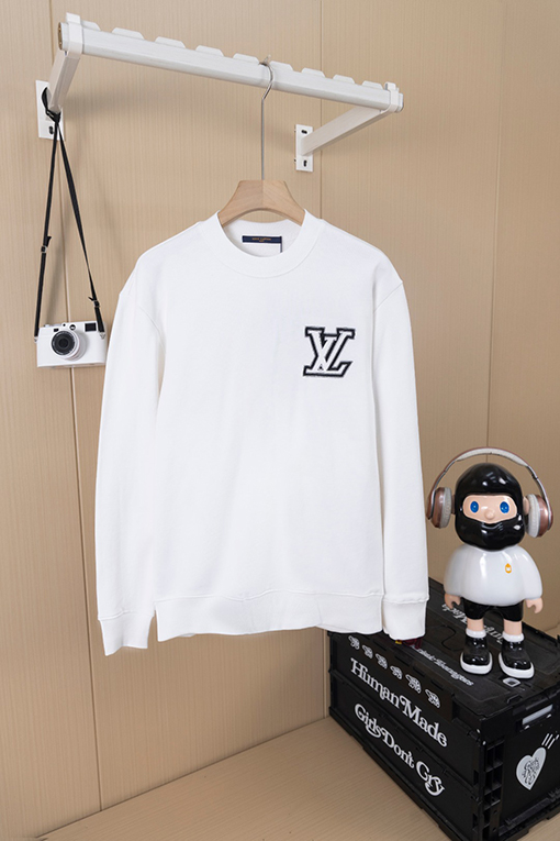 ルイヴィトン LV 大きなバックロゴ刺繍クルーネックスパーカー