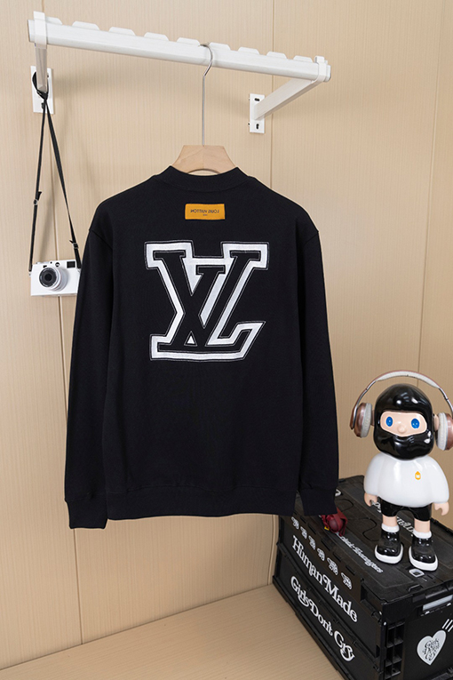 ルイヴィトン LV 大きなバックロゴ刺繍クルーネックスパーカー