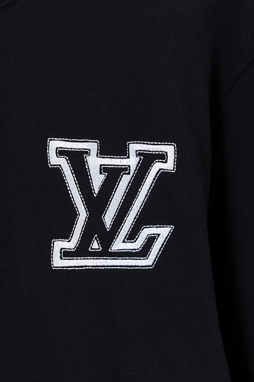 ルイヴィトン LV 大きなバックロゴ刺繍クルーネックスパーカー