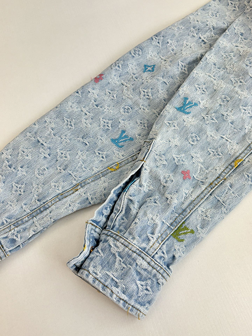 ルイヴィトン Tyler コラボレーションのカラフルなジャカードデニムシャツ