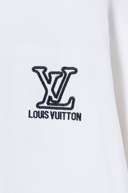 ルイヴィトン LV 背中に小さなロゴの刺繍ラウンドネックのスパーカー