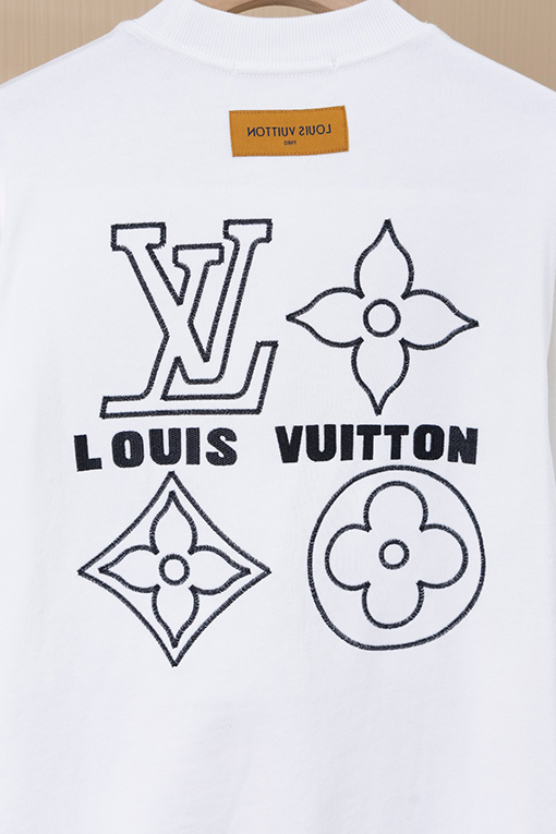 ルイヴィトン LV 背中に小さなロゴの刺繍ラウンドネックのスパーカー