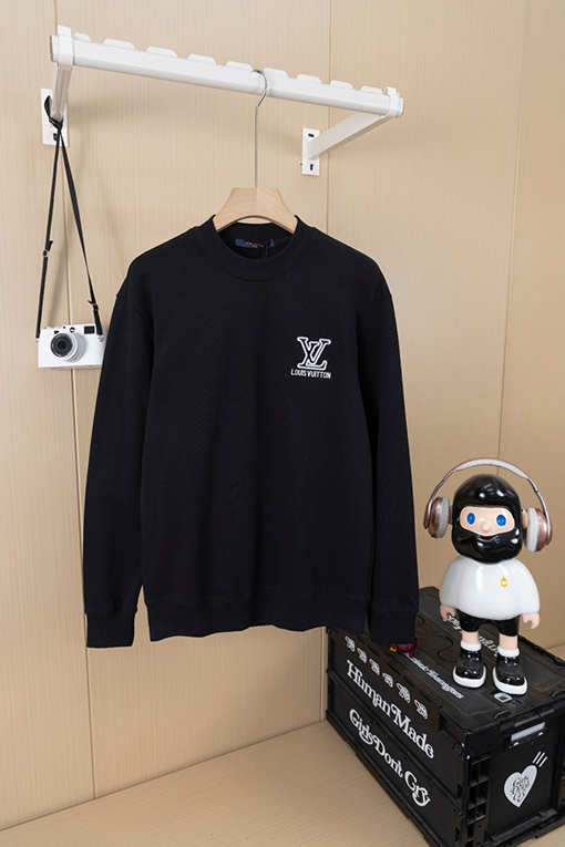 ルイヴィトン LV 背中に小さなロゴの刺繍ラウンドネックのスパーカー