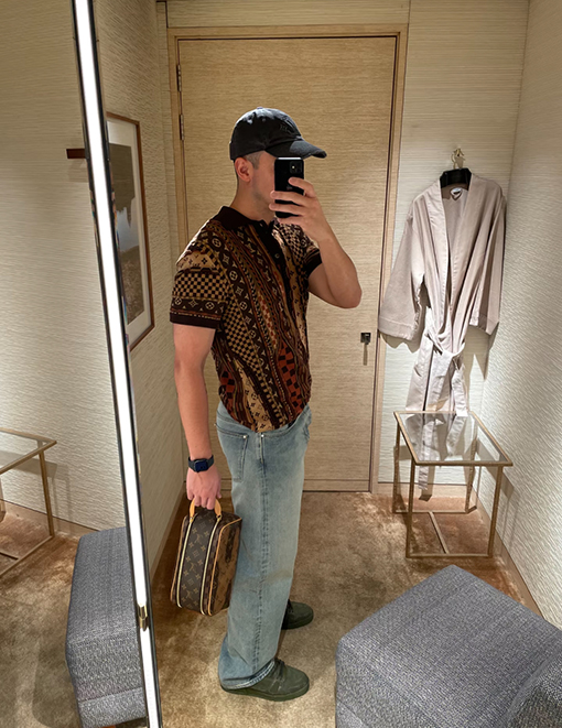 ルイヴィトン Nigo コラボレーションニット半袖ポロシャツ