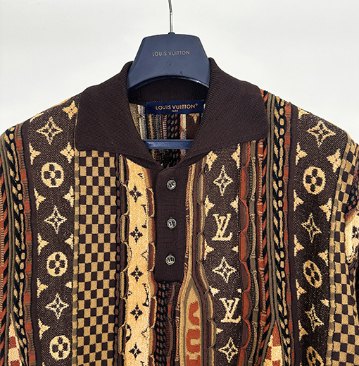 ルイヴィトン Nigo コラボレーションニット半袖ポロシャツ